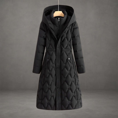 Ursuline Hooded Longline Quilted Coat for Winter