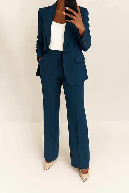 Halima Wide Leg Blazer Suit Set