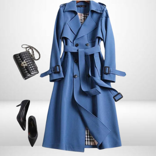 Perronelle Double-Breasted Belted Trench Coat