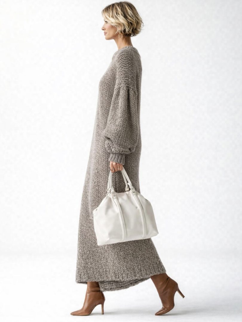 Nantilde Knit Oversized Maxi Sweater Dress
