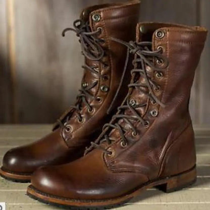 Hawise Lace-Up Ankle Boots for Everyday, Dark Brown