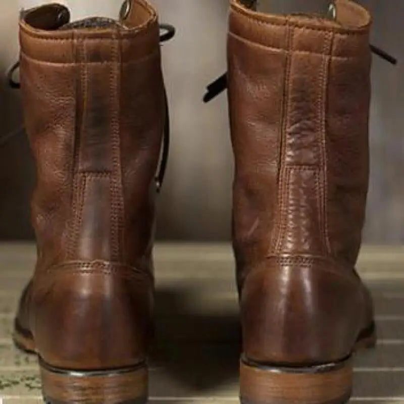 Hawise Lace-Up Ankle Boots for Everyday, Dark Brown
