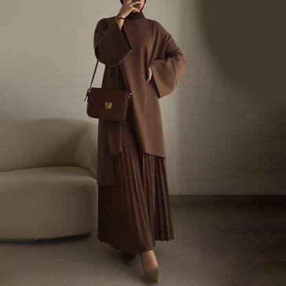 Katerine Oversized Pleated Midi Set, Bell Sleeves