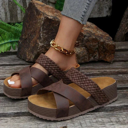 Onneca Woven Platform Sandals
