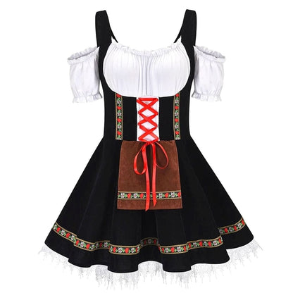 Hadewige Off-Shoulder A-Line Dirndl Dress