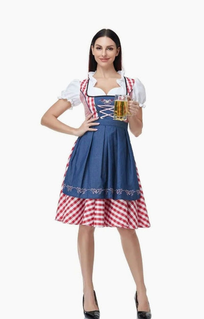 Hadewige Off-Shoulder A-Line Dirndl Dress