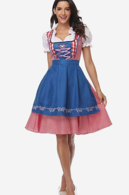 Hadewige Off-Shoulder A-Line Dirndl Dress