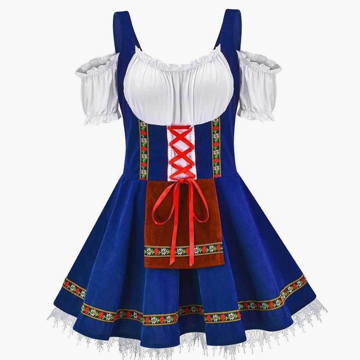 Hadewige Off-Shoulder A-Line Dirndl Dress