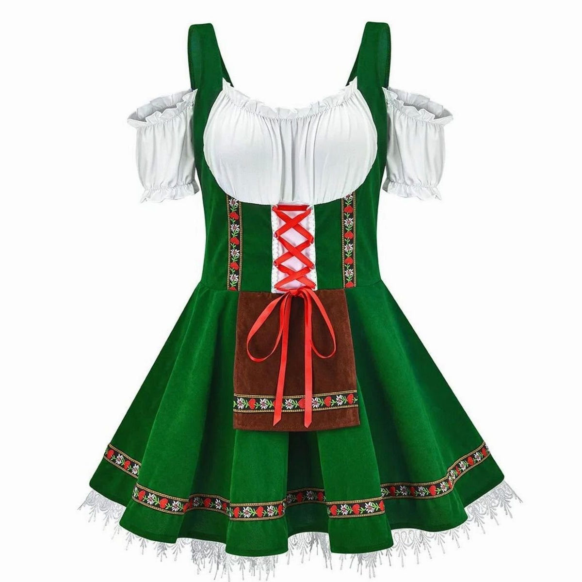 Hadewige Off-Shoulder A-Line Dirndl Dress