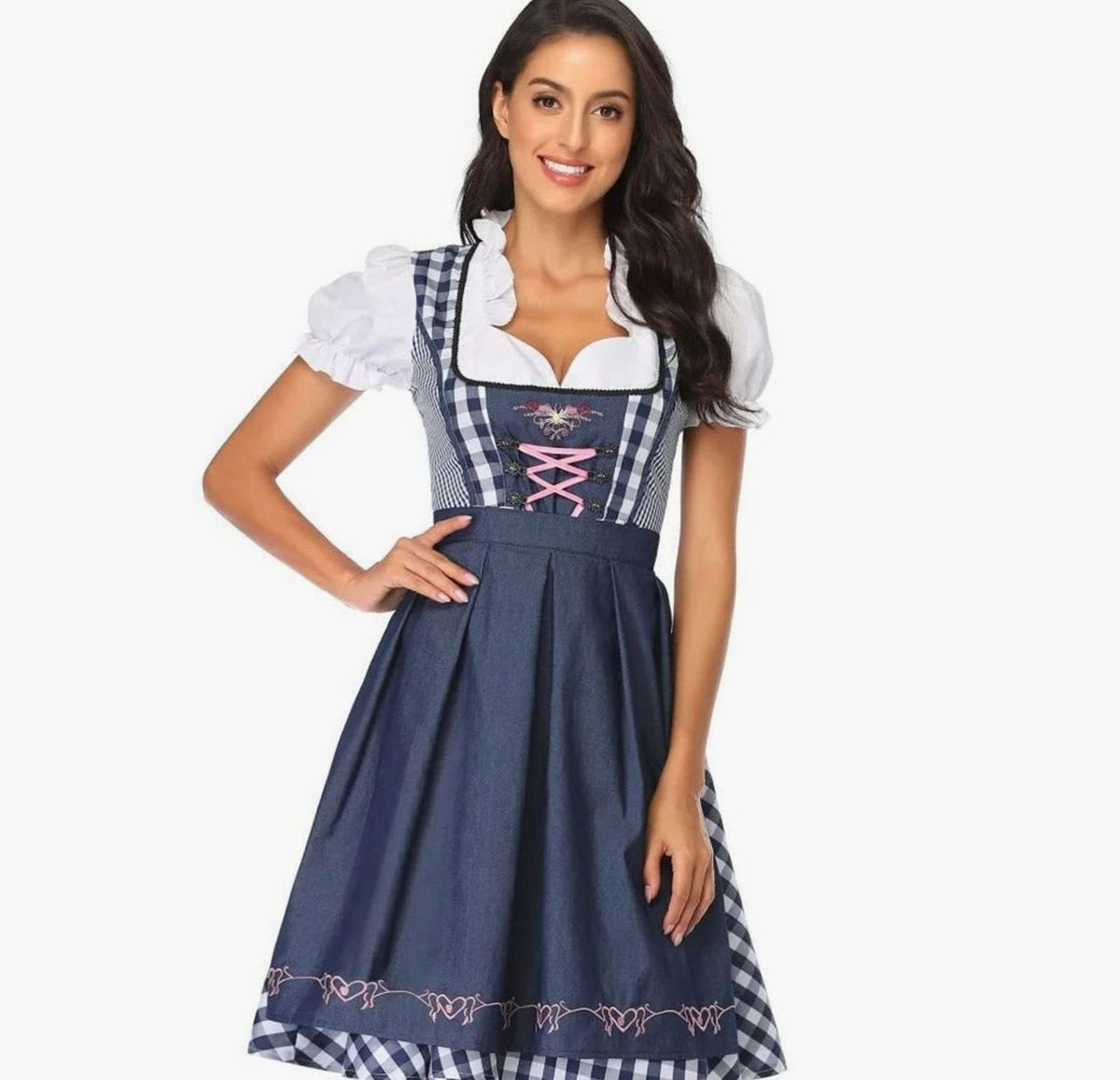 Hadewige Off-Shoulder A-Line Dirndl Dress