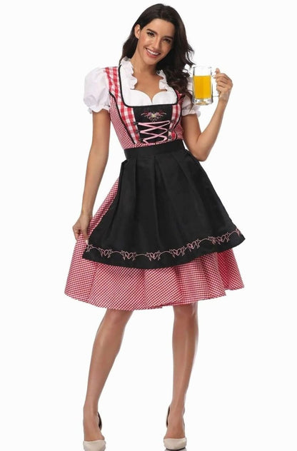 Hadewige Off-Shoulder A-Line Dirndl Dress