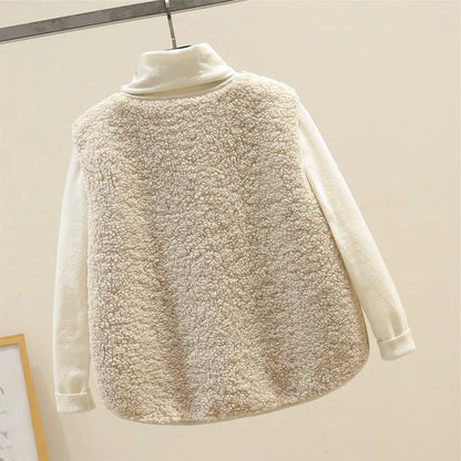 Herleve Ribbed Knit Button-Up Vest