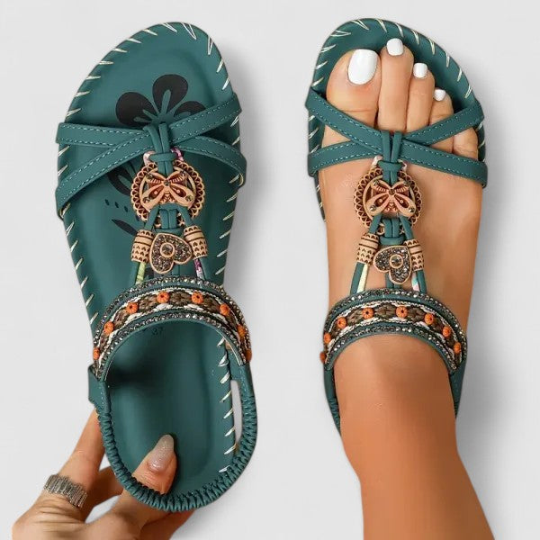 Guiotte Open Toe Beaded Sandals