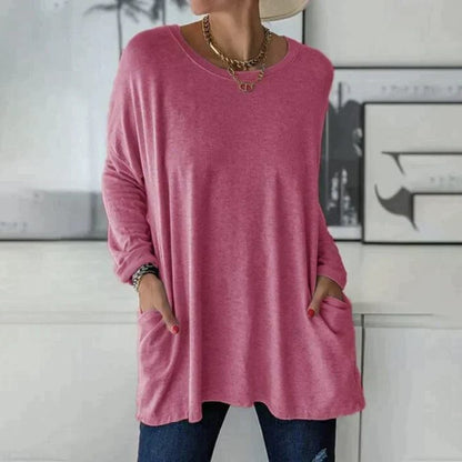 Melisende Oversized Tunic Top with Pockets