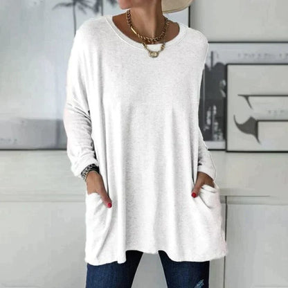 Melisende Oversized Tunic Top with Pockets