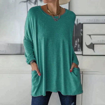 Melisende Oversized Tunic Top with Pockets