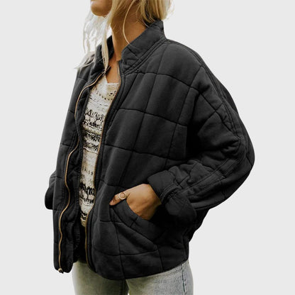 Tassine Quilted Oversized Bomber Jacket