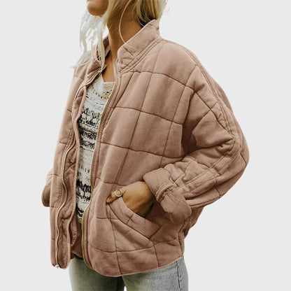 Tassine Quilted Oversized Bomber Jacket