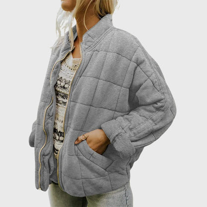 Tassine Quilted Oversized Bomber Jacket