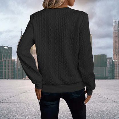 Clothilde Cable Knit Zip-Up Sweater