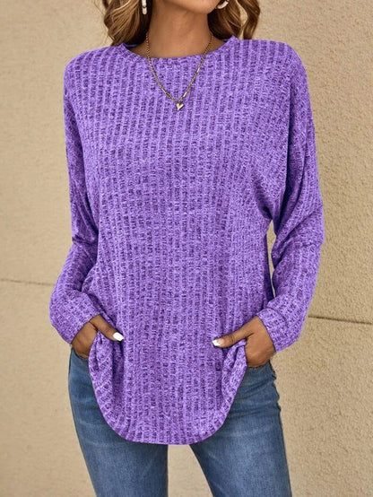 Sibyl Ribbed Knit Jumper with Long Sleeves