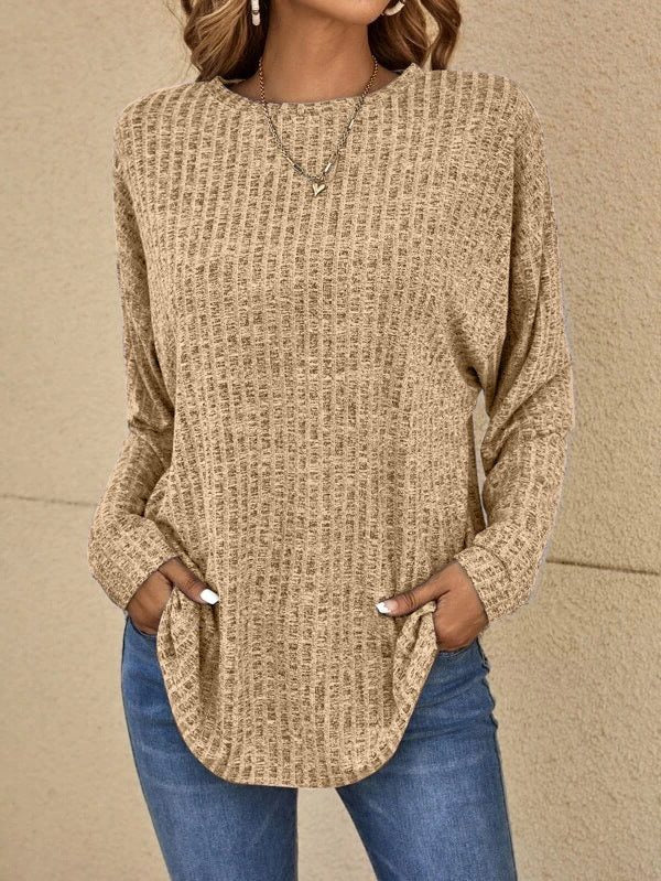 Sibyl Ribbed Knit Jumper with Long Sleeves