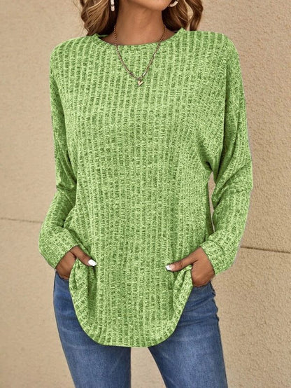 Sibyl Ribbed Knit Jumper with Long Sleeves