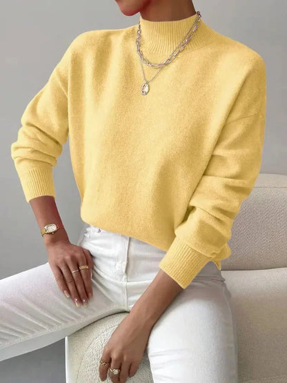 Lienor Ribbed Knit Roll Neck Sweater