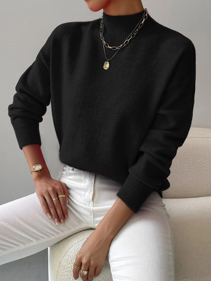 Lienor Ribbed Knit Roll Neck Sweater