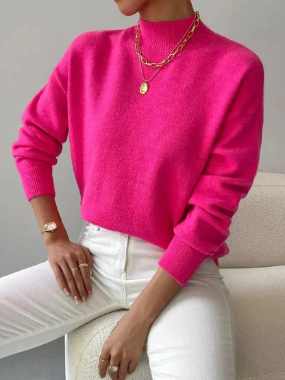 Lienor Ribbed Knit Roll Neck Sweater