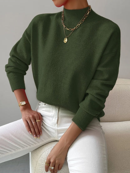 Lienor Ribbed Knit Roll Neck Sweater