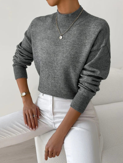 Lienor Ribbed Knit Roll Neck Sweater