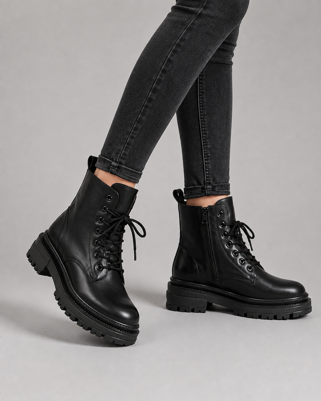 Perpetue Lace-Up Ankle Snow Boots for Winter