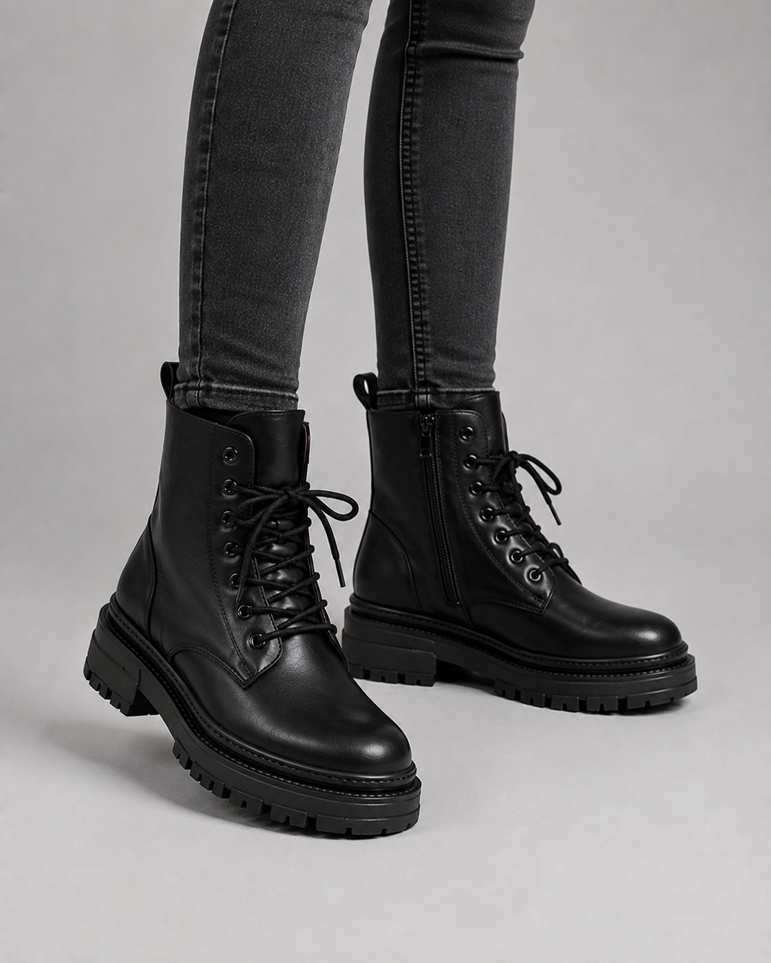 Perpetue Lace-Up Ankle Snow Boots for Winter