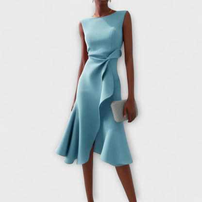 Kazimiera Asymmetric Sleeveless Midi Dress