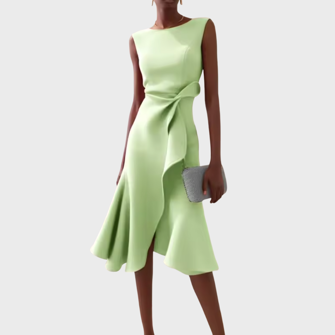 Kazimiera Asymmetric Sleeveless Midi Dress