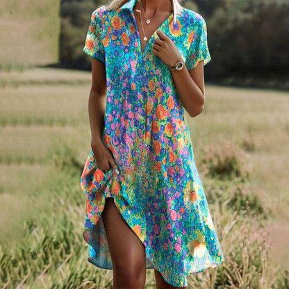 Benvenuta Floral V-Neck Midi Dress