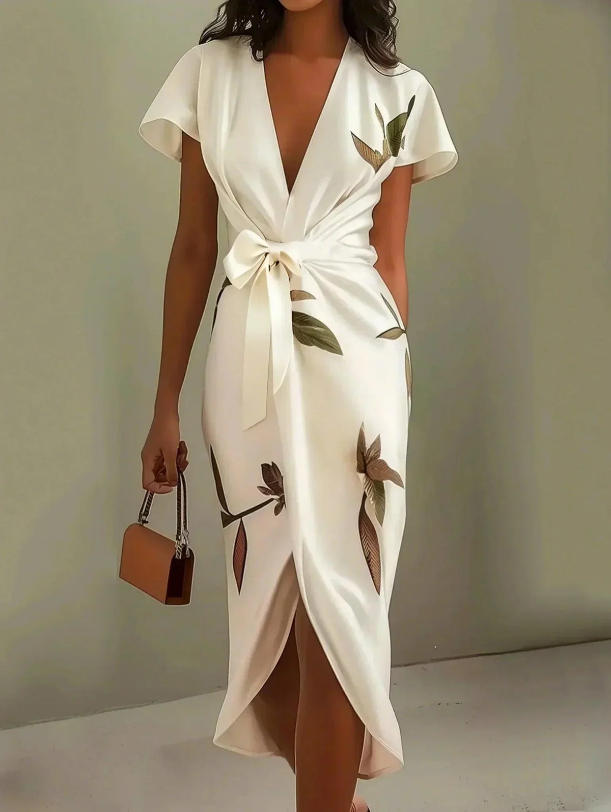 Nadezda Floral Wrap Midi Dress
