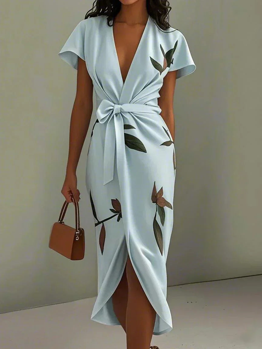 Nadezda Floral Wrap Midi Dress