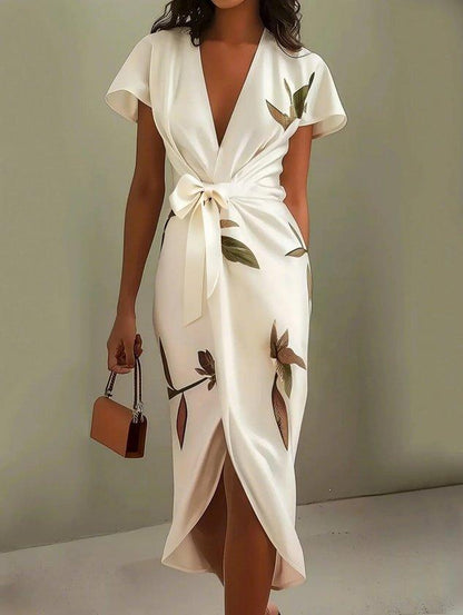 Nadezda Floral Wrap Midi Dress