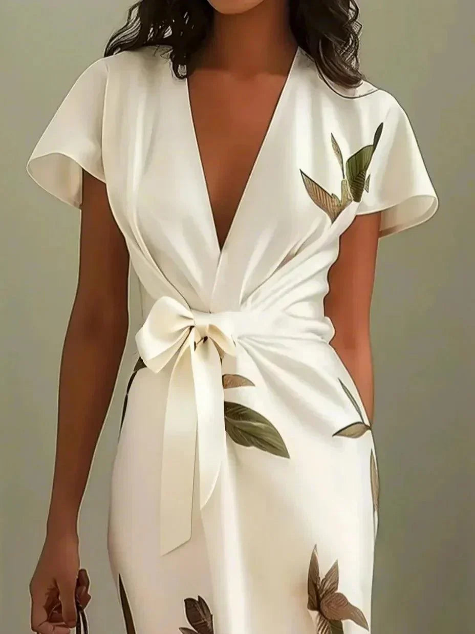 Nadezda Floral Wrap Midi Dress