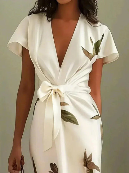 Nadezda Floral Wrap Midi Dress