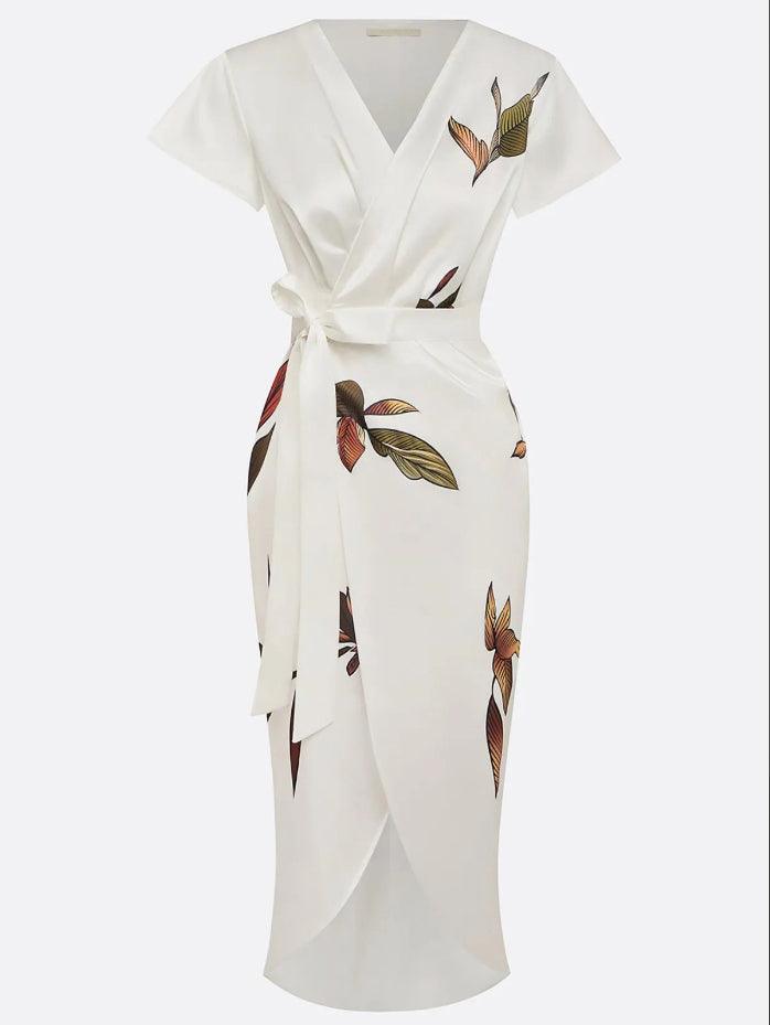Nadezda Floral Wrap Midi Dress