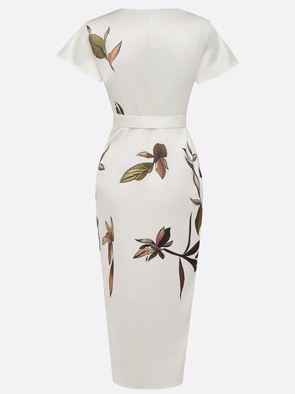 Nadezda Floral Wrap Midi Dress
