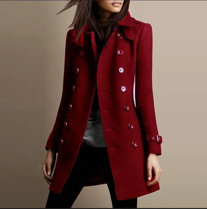 Cecilya Double-Breasted Coat for Winter