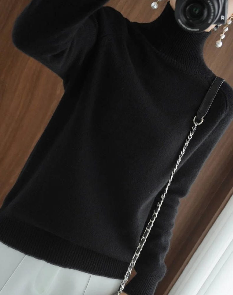 Fredegonde Ribbed Knit Roll Neck Sweater