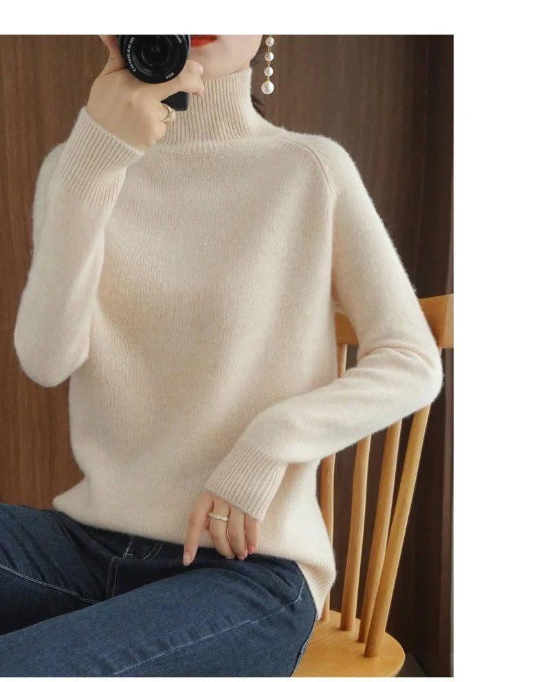 Fredegonde Ribbed Knit Roll Neck Sweater