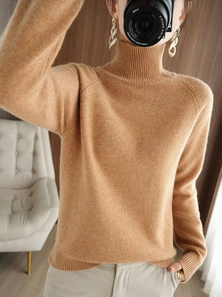 Fredegonde Ribbed Knit Roll Neck Sweater