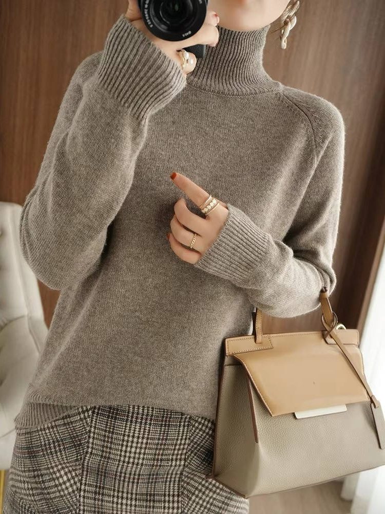 Fredegonde Ribbed Knit Roll Neck Sweater