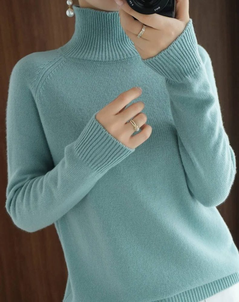 Fredegonde Ribbed Knit Roll Neck Sweater